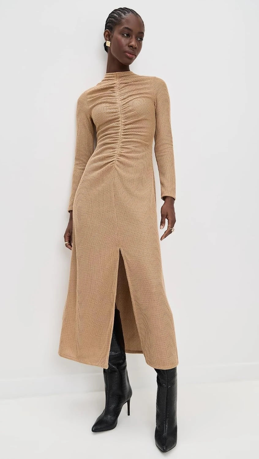 Snake Embossed Leather Dress Boot