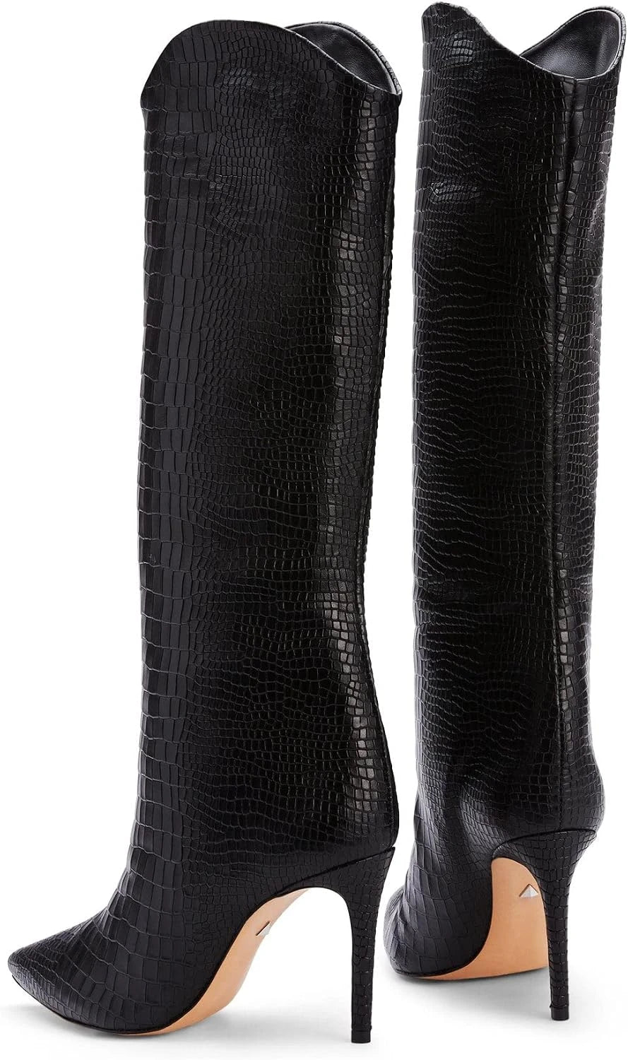 Snake Embossed Leather Dress Boot