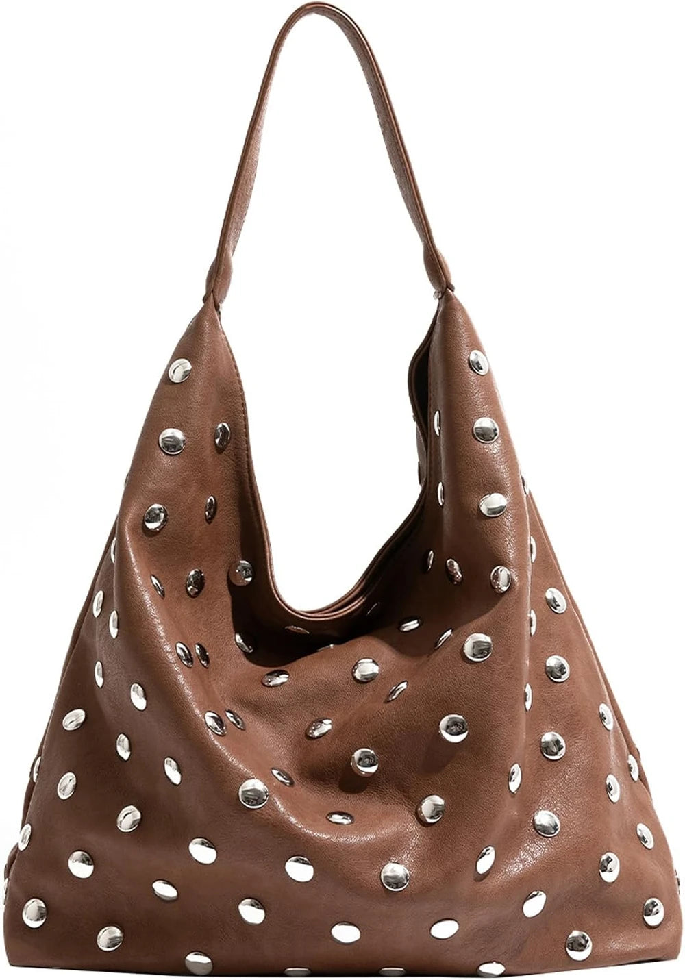 Vegan Leather Studded Tote Bag