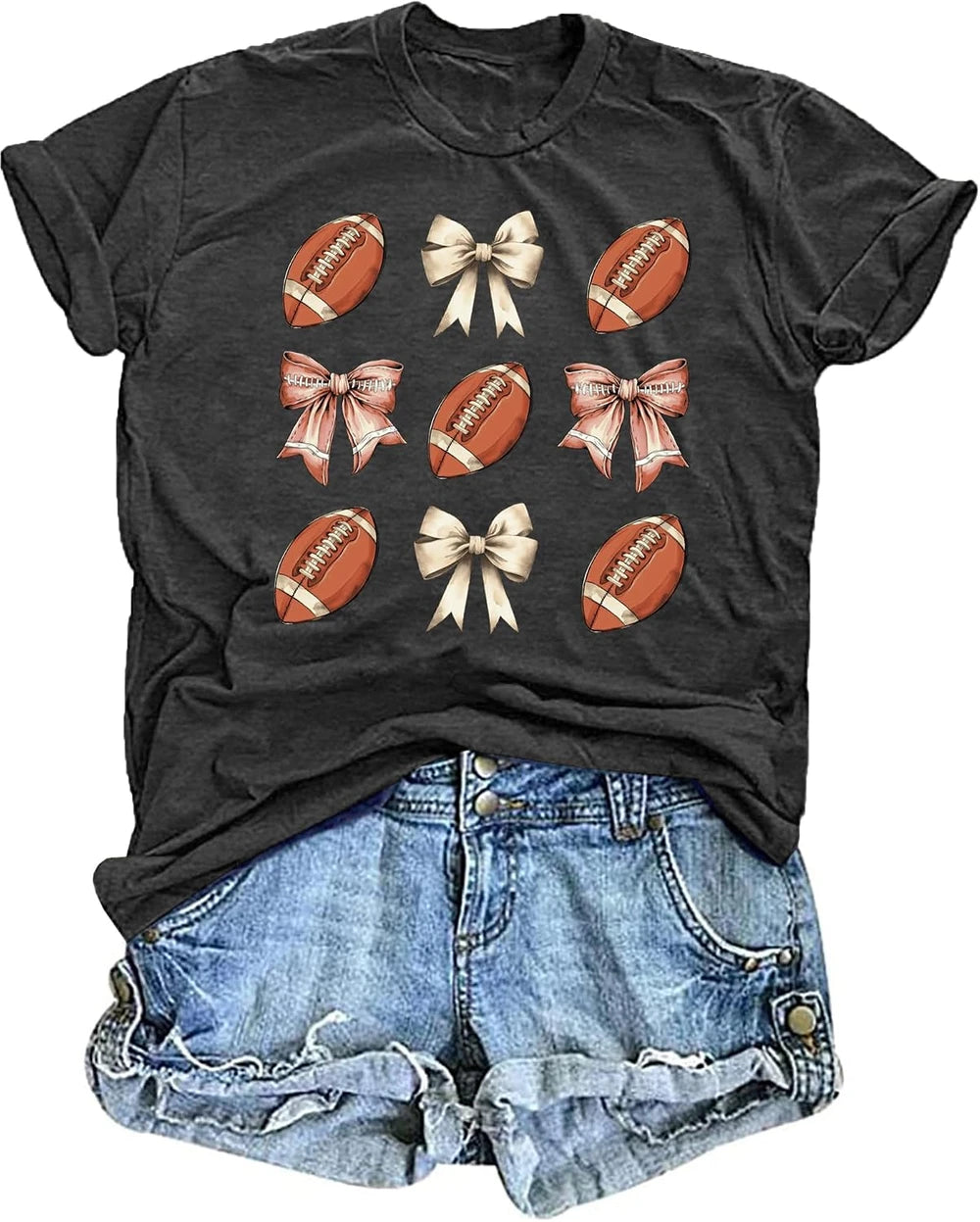 Football Bow Graphic Tee