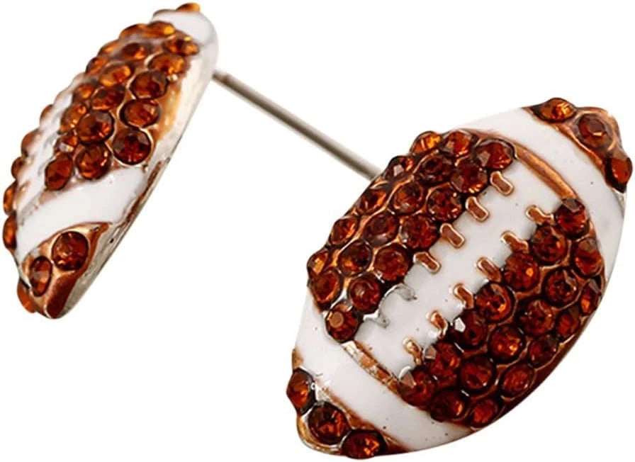 Rhinestone Sports Stud Earrings