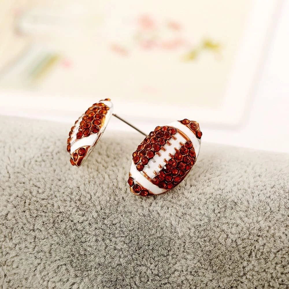 Rhinestone Sports Stud Earrings