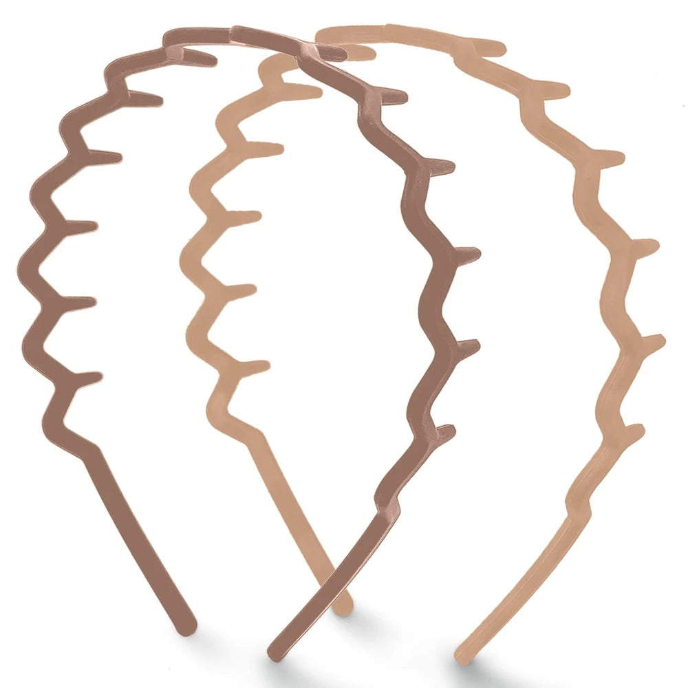 Neutral Zig Zag Headband Set