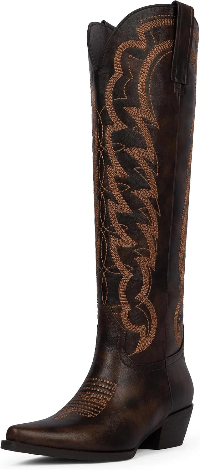 Modatope Knee High Western Boots