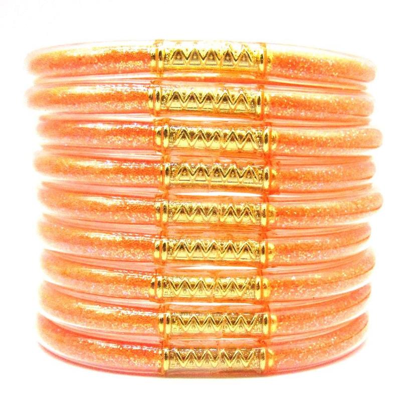 9-Piece Jelly Bangle Bracelets for Women, Trendy Solid Hue Bracelet Stacks, Stackable Jewelry for Party & Daily Wear, Party Wear, Solid Hues, Stacked Set, Basic, Female, Modern, Beads, Leopard Print, Champagne Gold, Beaded Bracelet Set, Fashionable Bracel