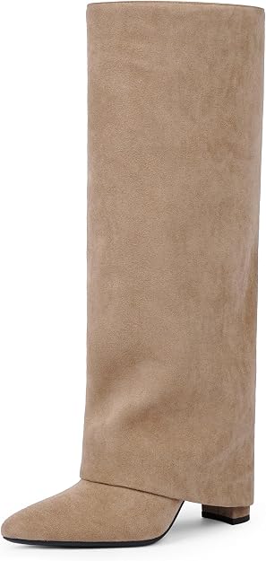 Fold Over Knee High Boots