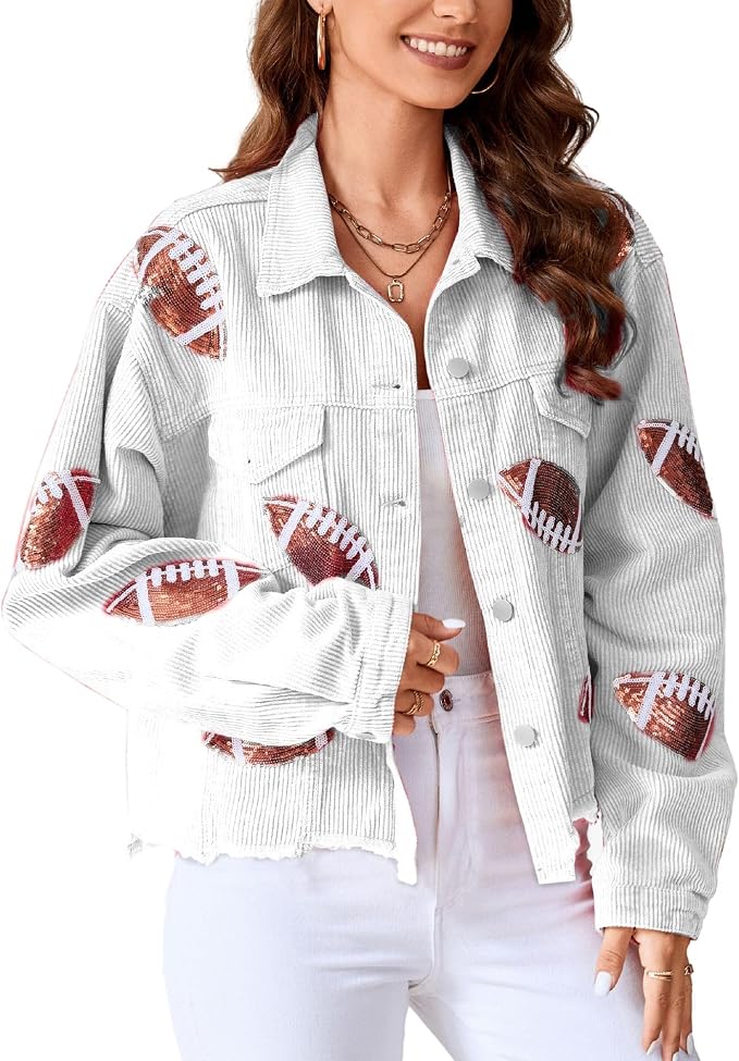 Sequin Corduroy Game Day Jacket
